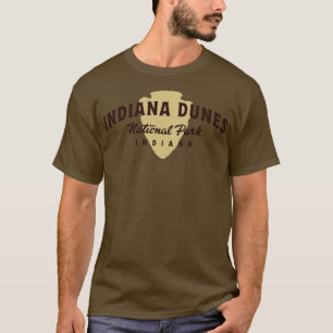Camiseta Indiana Dunes National Park Archou Texto Castanho
