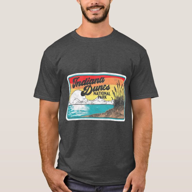 Camiseta Indiana Dunes National Park Retro Vintage 80s (Frente)