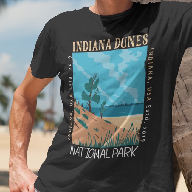 Camiseta Indiana Dunes National Park Vintage se aflita (Criador carregado)