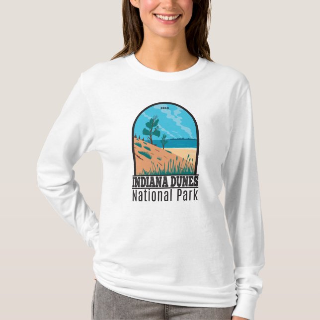 Camiseta Indiana Dunes National Park Vintage T-Shirt (Frente)