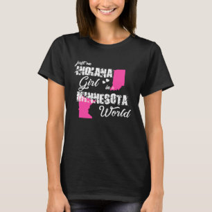 Camiseta Indiana é apenas uma garota de Indiana em Minnesot