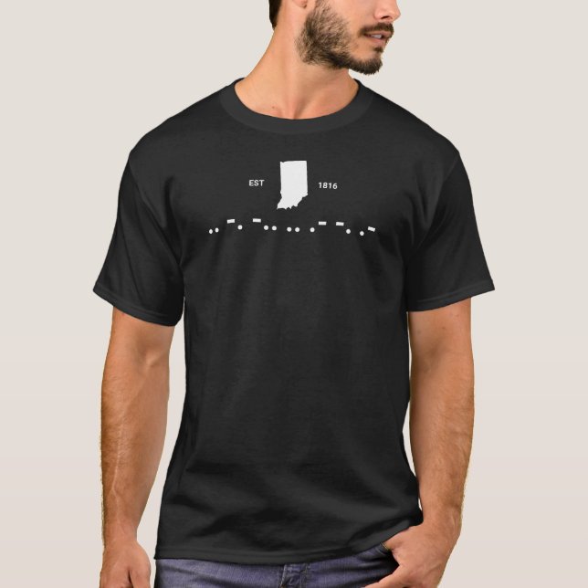 Camiseta Indiana Est 1816 Código Morse (Frente)