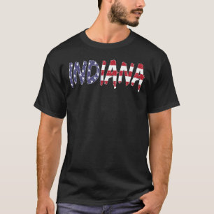 Camiseta Indiana EUA Estados EUA América EUA Estado bandeir