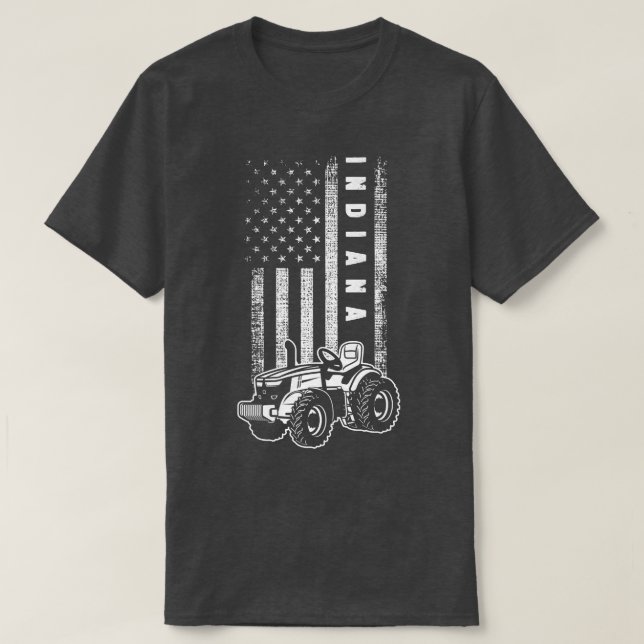 Camiseta Indiana Farmer Pride Patriotic Indiana Farmer (Frente do Design)