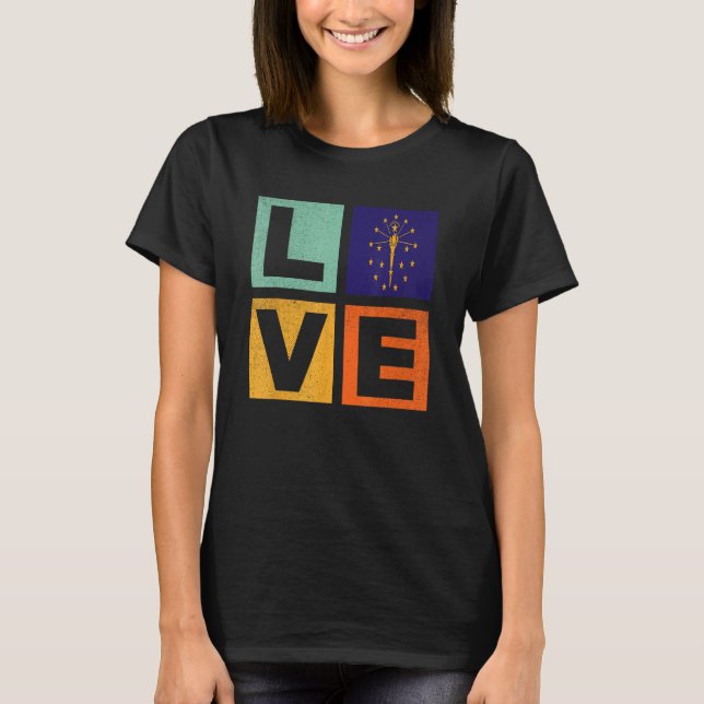 Camiseta Indiana Flag  Love Indiana (Frente)
