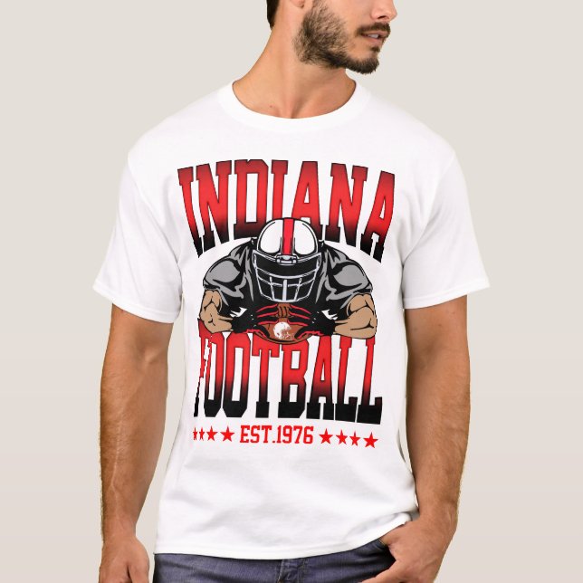 Camiseta Indiana Football Player Graphic Sport T-Shirt (Frente)