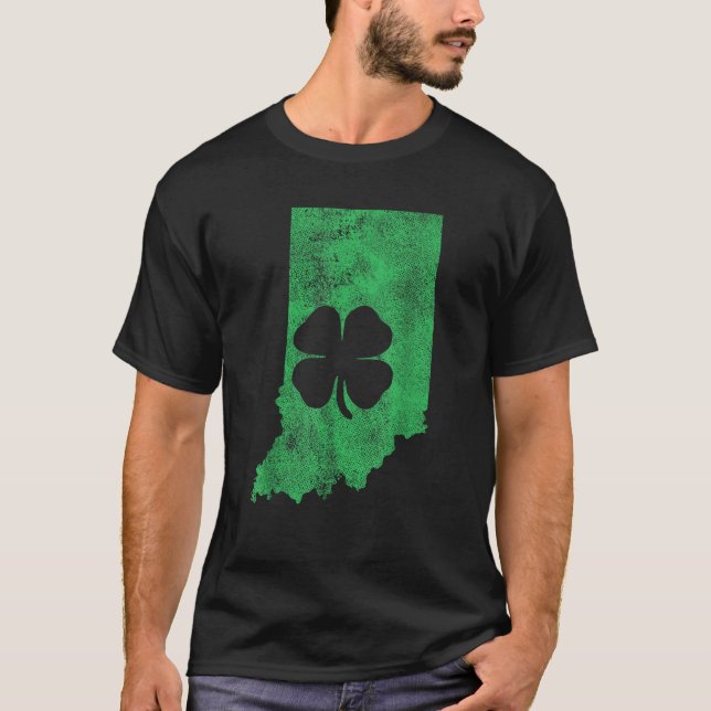 Camiseta Indiana Irish Shamrock Rua o Santo do dia de Patri (Frente)