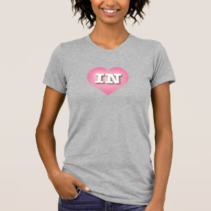 Camiseta Indiana Pink Fade Heart - Eu amo IN