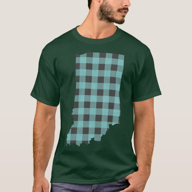 Camiseta Indiana Plaid in Mint (Frente)