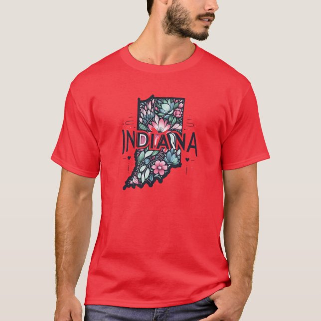 Camiseta Indiana State Outline 2 (Frente)