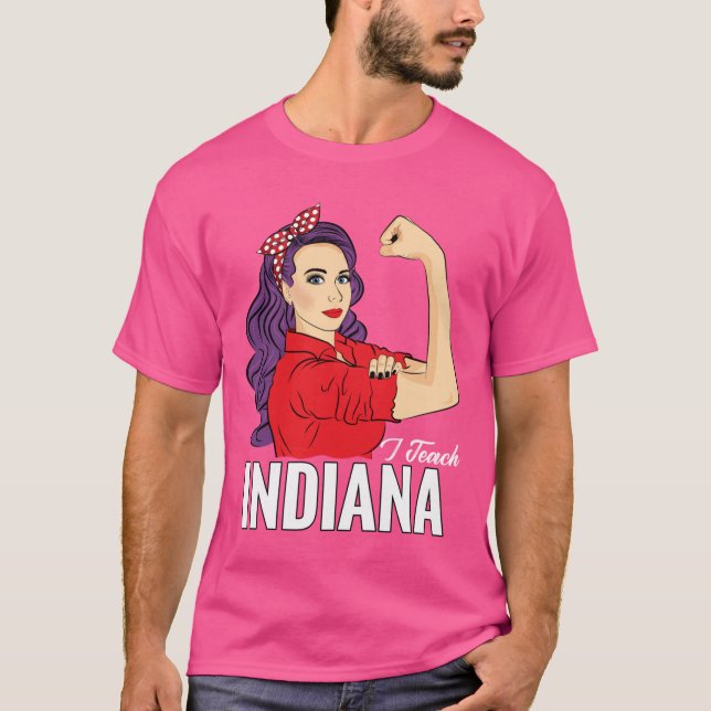 Camiseta Indiana State Teacher Red For Ed Redfored I Teach  (Frente)