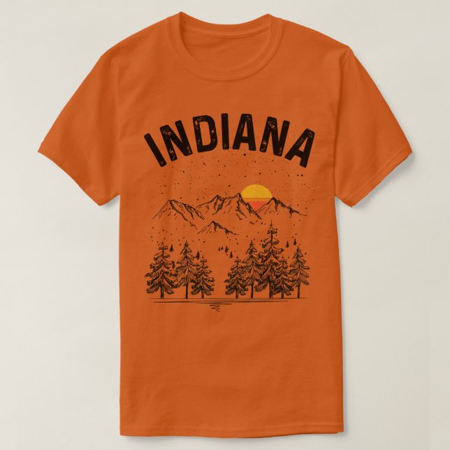 Camiseta Indiana State Vintage Retro (Frente do Design)