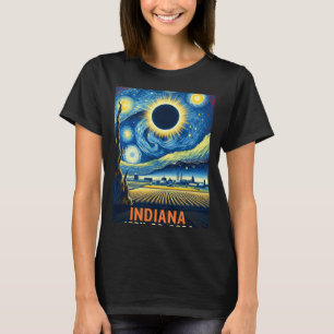 Camiseta Indiana Total Solar Eclipse 2024 Starry Night Van