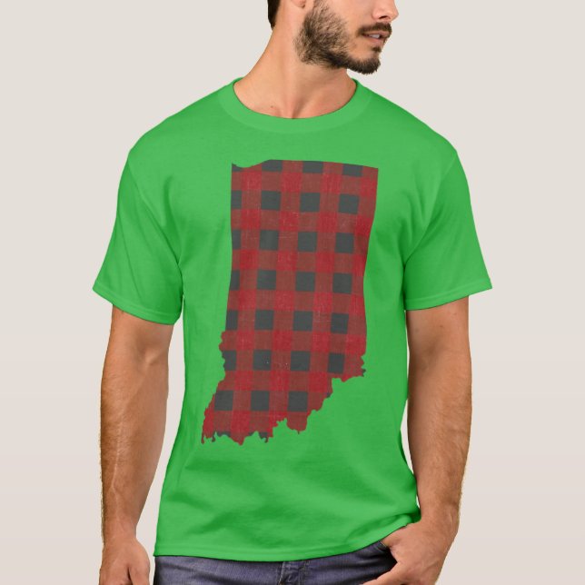 Camiseta Indiana Xadrez Vermelho Oversized (Frente)