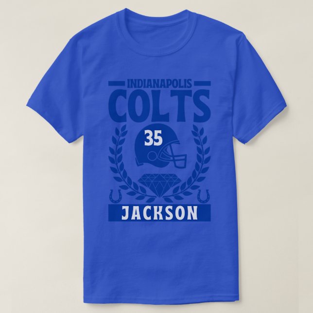 Camiseta Indianápolis Colts Jackson 35 Americano (Frente do Design)
