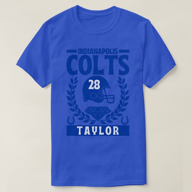 Camiseta Indianapolis Colts Taylor 28 Americano (Frente do Design)