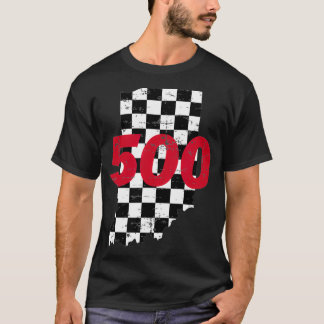 Camiseta Indianapolis Indiana State 500 Race Car Distresse