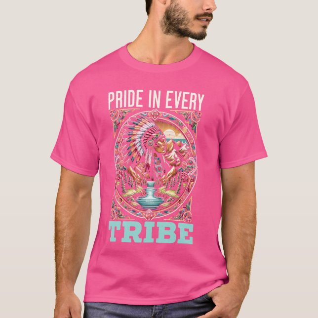 Camiseta Indiano Indígena Indígena Cherokee Apache Tribe Na (Frente)