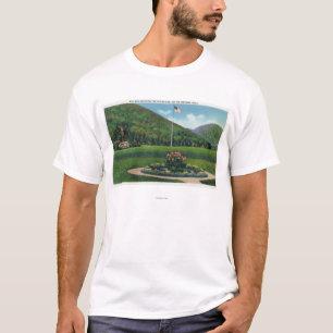 Camiseta Indiano que cumprimenta a estátua de Sun de