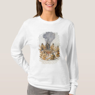 Camiseta Indianos em volta de um fogo