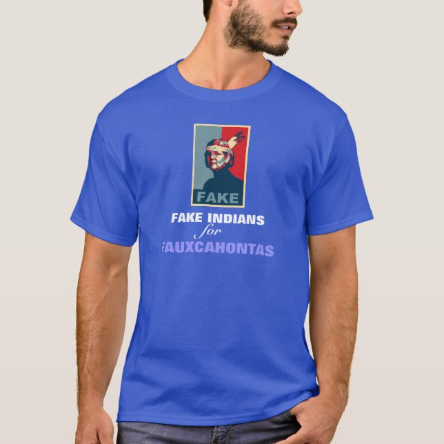 Camiseta Indianos falsificados para Fauxcahontas (Frente)
