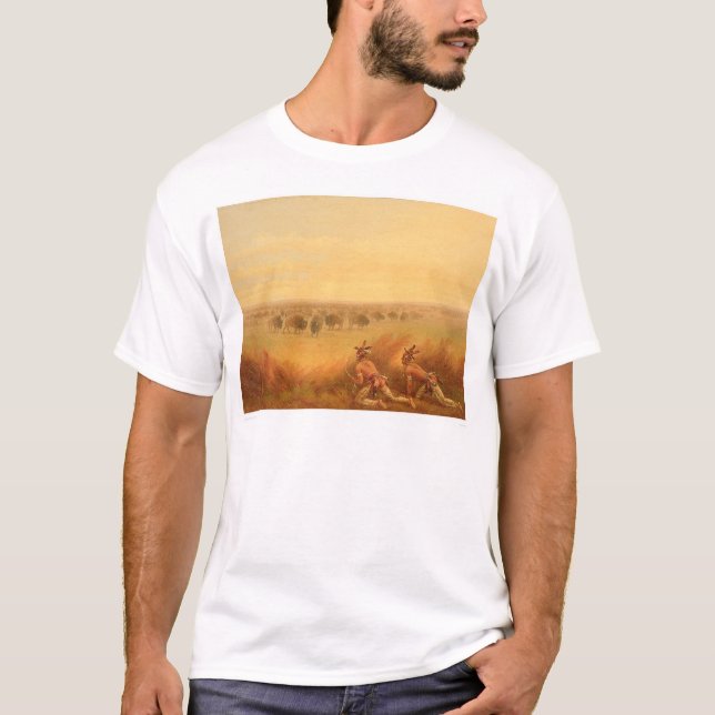 Camiseta Indianos que rastejam acima em um rebanho do (Frente)