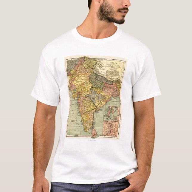 Camiseta IndiaPanoramic MapIndia (Frente)