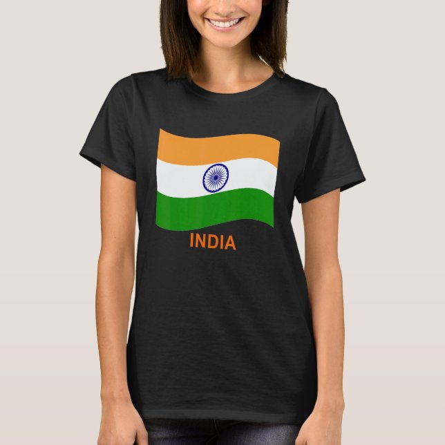 Camiseta India's Bharat Indian Waving Flag (Frente)