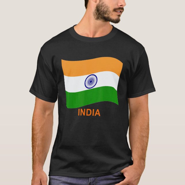 Camiseta India's Bharat Indian Waving Flag (Frente)