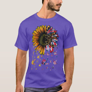 Camiseta Indicador Americano Leopardo Tie Dye Sunflower Lan
