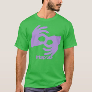 Camiseta Indicador Asl Roxo para intérprete