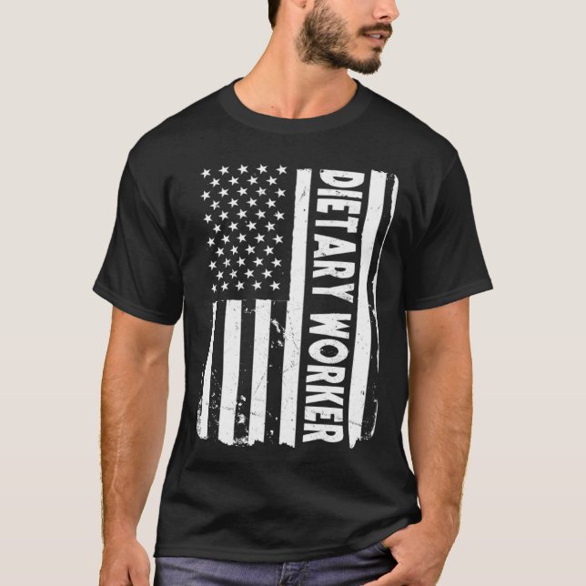 Camiseta Indicador do American Dietary Worker USA (Frente)
