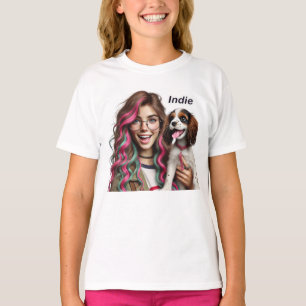 Camiseta 🐶 Indie e Melhor Amigo - Crianças Personalizadas"