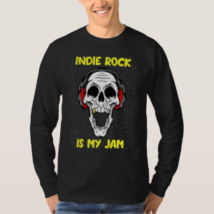 Camiseta Indie Rock É Minha Paixão - Caveira E Fones De Ouv