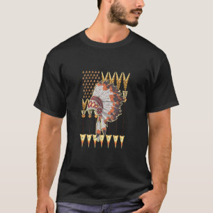 Camiseta Indígena de penas de surra norte-americana