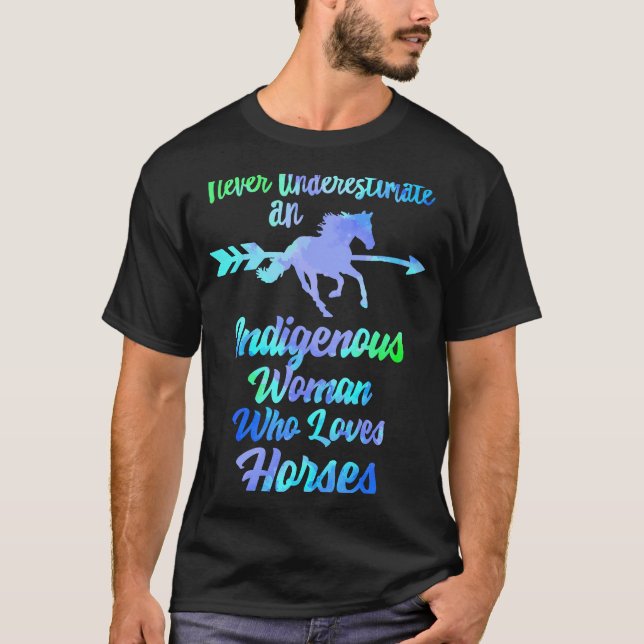 Camiseta Indígenas ama cavalos índios americanos (Frente)