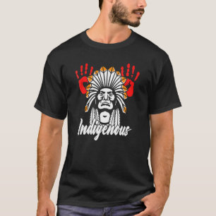 Camiseta Indígenas Americano Nativo de Sangue Indiano de Mã