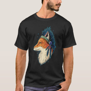 Camiseta Indígenas de Headdress Indiano da Fox Americana (P