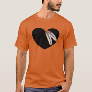 Camiseta Indígenas Indígena Americano do Coração Nativo