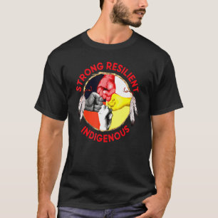 Camiseta Indígenas Nativo Americano Forte e Resiliente