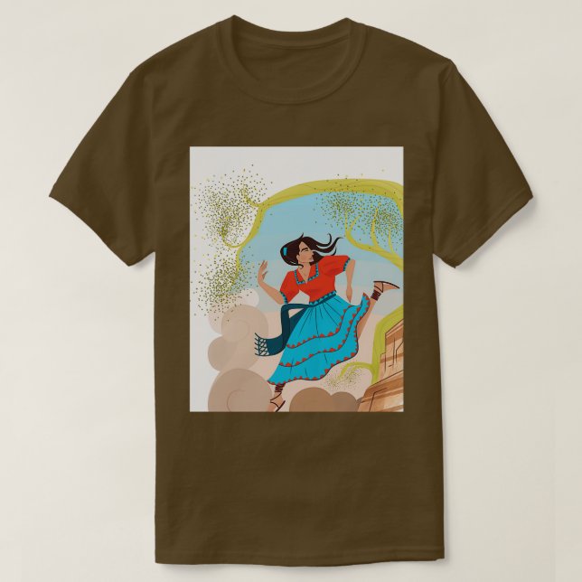 Camiseta Indígenas Tarahumara Gráfico Design mexicano  (Frente do Design)