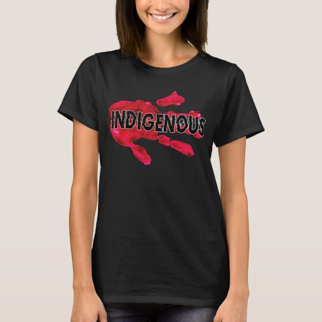 Camiseta Indígenas vermelho MMIW - Mulheres Americanas Nati (Frente)