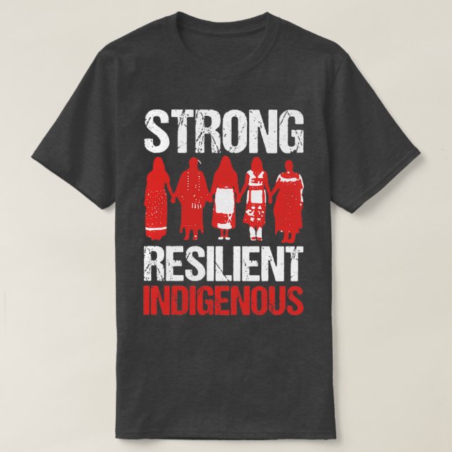 CAMISETA INDIGÊNCIAS RESILIENTES DA AMÉRICA NATIVA (Frente do Design)