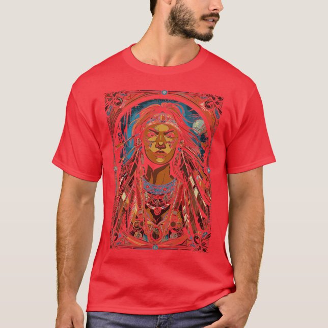 Camiseta Indigenous American woman (Frente)