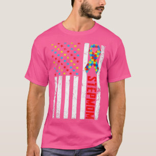 Camiseta Indignação com a bandeira americana Stepman Autism