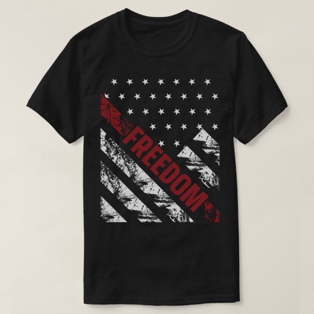 Camiseta Indignação com a liberdade dos EUA (Frente do Design)