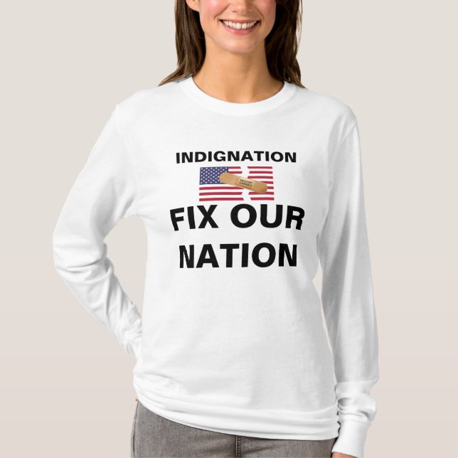 CAMISETA INDIGNAÇÃO CORRIJA NOSSA NAÇÃO (Frente)