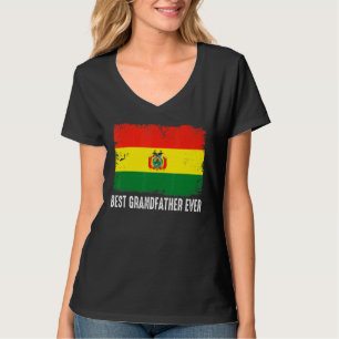 Camiseta Indignado Bandeira Bolívia Melhor Avô De Todos Os