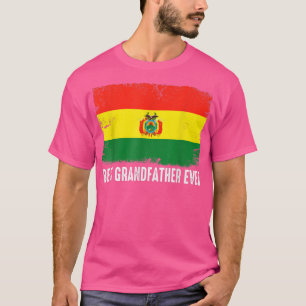 Camiseta Indignado Bandeira Bolívia Melhor Avô De Todos Os 