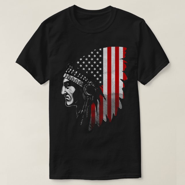 Camiseta Índio norte-americano (Frente do Design)